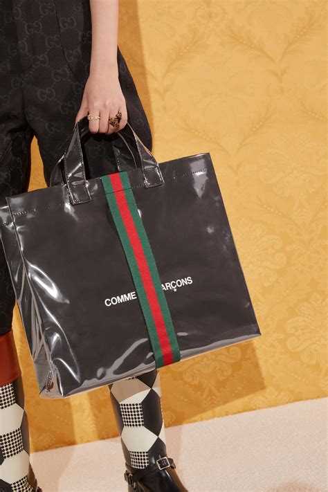 gucci x comme des garçons|COMME des GARÇONS & Gucci's Collaborative Tote Bag .